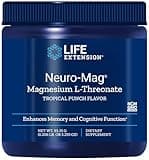 Life Extension, Neuro-Mag, Magnesium-L-Threonat, Mineralien, 93,35 Gramm Pulver, Tropical Punsch Geschmack, Nahrungsergänzungsmittel, Vegan, Glutenfrei, Sojafrei