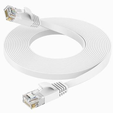 Ercielook Lan Kabel 12meter CAT6 High Speed Netzwerkkabel mit Kabelclips - lankabelverlaengerung für PS5/4 Router Modem TV Switch Laptop