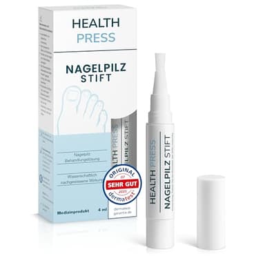 Health Press Nagelpilz Stift – Nagelpilz Behandlung schnell, intensiv – 4ml Nail Care Pen – Wissenschaftlich nachgewiesene Wirkung – Nagelpilzstift für gepflegte Fingernägel & Fußnägel