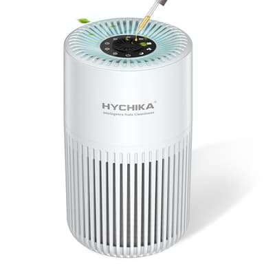 Luftreiniger Allergiker mit Aromatherapie - Air Purifier für Schlafzimmer,3-in-1 H13 HEPA Luftfilter Aktivkohlefilter gegen Schimmel und Staub,20 dB leiser Betrieb,3 Geschwindigkeiten,Timer,Weiß