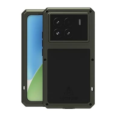 leistungsstarke Metall wasserdichte Koffer für Xiaomi 15 Deckung Ganzkörperschutz Schockdelie - Armee Green