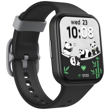 Parsonver Smartwatch Kinder, 1,69" Fitness Uhr Schrittzähler, 24/7 Puls, Schlafmonitor, Vibrationsalarm, IP68 Wasserdicht, 20 Sportmodi, mit/ohne App, Kids Watch für Mädchen Jungen Teens 6–12, Schwarz