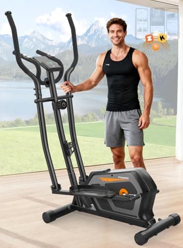 Crosstrainer für Zuhause,3-in-1-Crosstrainer mit 16 stufiger Widerstand,LCD Monitor, Wasserflaschen-und Gerätehalter, 6KG Schwungrad,Belastbar Bis 287LBS,Aerobic-Ellipsentrainer