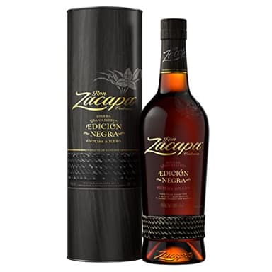 Zacapa Ron Edición Negra, Premium-Rum, Rum, Geschenkidee zu Weihnachten, intensive Aromen von Schokolade und getrockneten Früchten, 43% vol., 700 ml