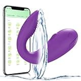 Tragbarer Vibrator per App, Dual Vibrations Klitoris Stimulator mit 9 Vibrationen, Langstrecken Vibrator für Ihren Liebhaber, Wasserdichtes Sexspielzeug für Frauen und Paare