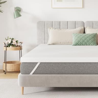 Novilla Matratzentopper 140x200 cm, 5 cm Höhe Kaltschaum H3 - Antirutsch, Waschbarer Matratzenauflage Bezug - Für Boxspringbett, Wohnwagen & Schlafsofa