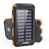 Solar Powerbank 26800 mAh, Wireless Powerbank Solar mit Solarpanel, Wasserdichtes Solar Ladegerät USB C Externer Akku mit 4 Outputs, Power Bank für Smartphones, Tablets und mehr