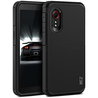 BEZ Hülle für Samsung Xcover 5 Hülle, Handyhülle Tasche Stoßfestes Kompatibel für Samsung Galaxy Xcover 5, [Heavy Duty Serie] Outdoor Dual Layer Armor Case Handy Schutzhülle Robuste, Schwarz