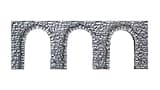 NOCH® Arkadenmauer, offene Bruchsteinmauer, 27 x 10 cm für die Spurweite H0, ideal für Stadtszenen und Bahnhöfe
