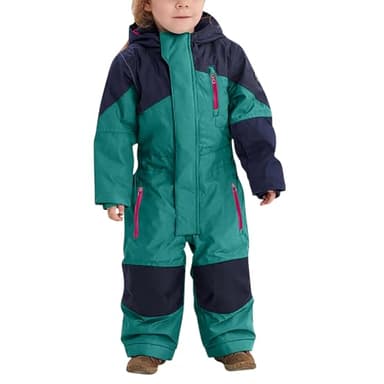 Unisex Kinder Schneeanzug Wasserdicht Winddicht Skianzug mit Kapuze und Tasche Schneeoverall Klassisch Atmungsaktiv KinderOverall Jungen Mädchen Skioverall Outdoor Softshellanzug (Hellblau, 110)