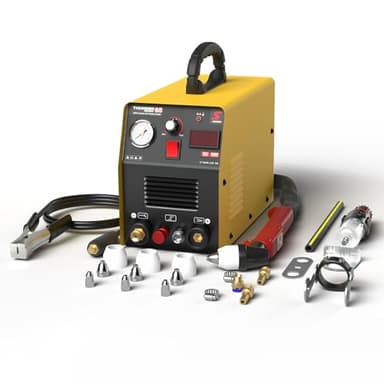 SUSEMSE Plasmaschneider Pilotzündung, IGBT Inverter Hochfrequenz-Plasmaschneider, 65 Amp Pilot Plasma Schneidemaschine - THUNDER 65 (230 V, Schneidstrom 20-65 A, Schneidleistung bis 18mm, 4-6 bar)