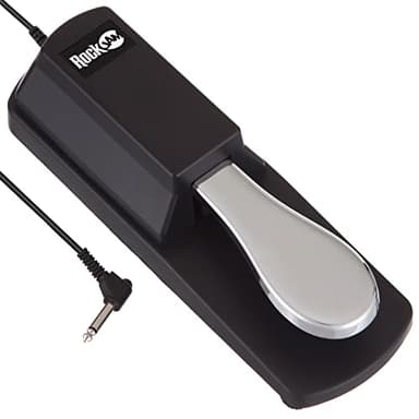 Rockjam Sustain Pedal für digitale Klaviere und elektronische Tastaturen mit Polaritätsschalter