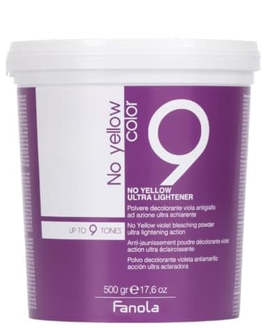 Fanola No yellow color ULTRA Lightener 9 Violettes Blondierpulver mit ultra-aufhellender Wirkung, 500 g