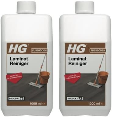 HG Laminat, Vinyl und PVC Reiniger, ein frisch duftender, konzentrierter Bodenreiniger für alle Arten Von Laminat-, Vinyl und PVC-Böden, geeignet für die regelmäßige Anwendung - 1 Liter