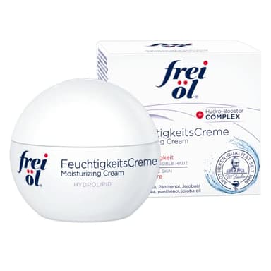 frei öl Hydrolipid FeuchtigkeitsCreme für 48h Feuchtigkeit, Gesichtscreme mit Aloe vera, Urea, Jojoba- Borretschöl für intensive Feuchtigkeit, vegan, 50 ml