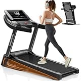 UMAY Laufband mit Steigung 14km/h, Laufband Für Zuhause Klappbar mit 3,0 PS Motor und 3 Steigungsstufen, Foldable Treadmill for Home mit 12 Trainingsprogrammen, Max Belastung 136KG