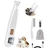 Yeerain Pfotentrimmer für Hunde mit LED-Licht, USB Wiederaufladbar Hundeschermaschine Paw Trim Pro für Hunde und Katze, Leise Hundepfoten Trimmer mit 2 Einstellbare Geschwindigkeiten