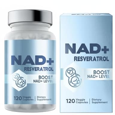 NAD+ 1000 mg Supplement, Reine Formel mit hoher Absorption, Fördert den zellulären Energieumsatz, Reparatur und Anti-Aging, Steigert die Vitalität und Allgemeine Gesundheit, 120 Kapseln