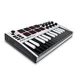 Akai Professional MPK Mini MK3 - 25-Tasten USB MIDI Keyboard Controller, 8 Drum Pads, 8 Regler, Musikproduktion-Software und Native Instruments Sound Package (NKS Integration), Farbe Weiß