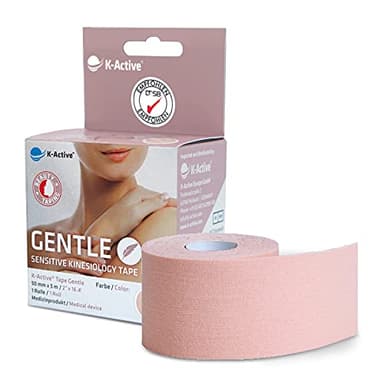 K-Active Tape Gentle | Kinesiotapes extra hautfreundlich | Für empfindliche Haut & für Allergiker | Sensitive Kinesiologie Tape | [5cmx5m] | Skin