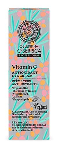 Natura Siberica OBLEPIKHA C-BERRICA Antioxidant Augencreme - Feuchtigkeitsspendende Augenpflege mit Koffein & Vitamin E - Gegen Augenringe & feine Linien - 30 ml