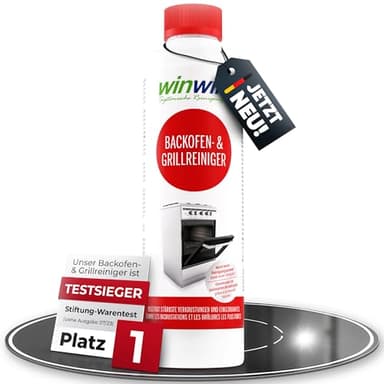 winwinCLEAN® Backofenreiniger & Grillreiniger [Testsieger Stiftung Warentest] Starker Intensivreiniger & Fettlöser für hartnäckige Ablagerungen I Backofen, Gasgrill, Ceranfeld – Original-0,5L