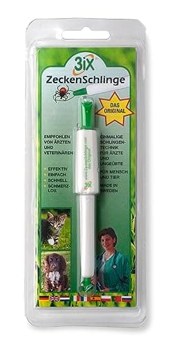 3iX Zeckenschlinge, das Original aus Schweden, statt Zeckenkarte, Pinzette, Haken, Zeckenmittel - Zeckenentferner für Mensch, Haustiere wie Hund, Katze, Hasen und mehr