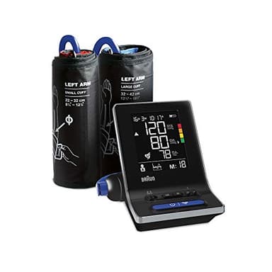 Intelligentes Braun ExactFit 5 Connect Oberarm-Blutdruckmessgerät | Braun Healthy Heart App | Klinisch nachgewiesene Präzision | Farbcodierte Anzeige | 2 Manschettengrößen | Für zu Hause | BUA6350