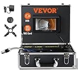 VEVOR Profi 7" 480p-Rohrkamera 30m Kanalkamera Endoskop 1000TVL Inspektionskamera 130° Betrachtungswinkel 25mm Kameradurchmesser 4500 mAh-Akku für 6 Stunden Endoskopkamera Rohr DVR-&Fotoaufnahme