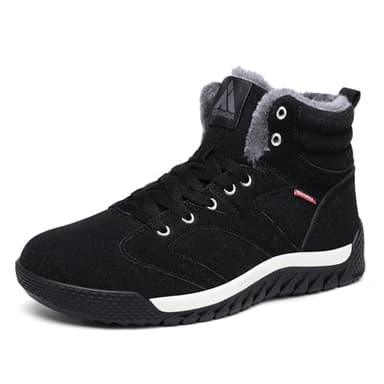 Mishansha Herren Damen Winterschuhe Warm Gefüttert Schneestiefel Winter Outdoor Boots Winterstiefel Schwarz 41 EU