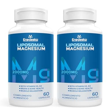 Liposomal Magnesium Softgels 2000 mg - Magnesium Supplement with Vitamin D3 & K2 (60 Stück (2er Pack))