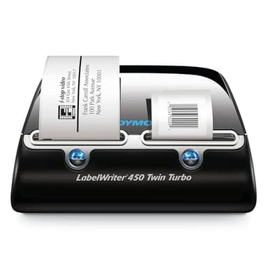 DYMO LabelWriter 450 Twin Turbo Etikettendrucker | für bis zu 71 Etiketten/Minute | Dual-Etiketten 300 dpi. Thermodirekt Etikettiergerät | USB | für LW Etiketten bis 60mm Breite
