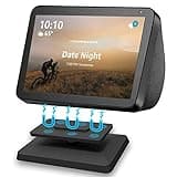 Miimall Ständer Kompatibel mit Echo Show 8 Ständer, Verstellbare Magnetbefestigung Rutschfestem 360-Grad-Schwenker mit Neigefunktion Halterung für Echo Show 8 1/2. Generation Schwarz