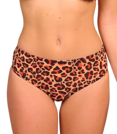 Kiniki Tan Through Sonnendurchlässige High Waisted Bikinihose Damen Bademode - Cheetah