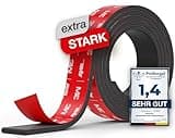 DANJOY® Magnetband selbstklebend (1m) I Starker Kleber - Starker Magnet I Magnetstreifen mit extra starkem 3M-VHB Kleber für Messer, Whiteboard uvm.