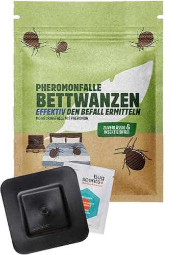 Futura-Shop Bettwanzen Falle mit Pheromon Lockstoff | Effektive Lösung zur Bettwanzen Bekämpfung für Zuhause & Reisen | Mittel gegen Bettwanzen mit 3 Monaten Wirkungsdauer | Bettwanzen Monitor