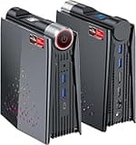 S3A Mini PC AMD Ryzen 9 6900HX (bis zu 4,9 GHz), 16GB DDR5 4800MHz 512GB NVME PCIe3.0 SSD Radeon 680M, Micro Desktop Computer Für Bussiness/Office/Light Gaming Einstellbar in 3-Modi|WIFI6|2.5G LAN