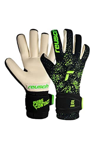 Reusch Pure Contact Gold griffige Torwarthandschuhe Herren und Frauen Fußballhandschuhe für Erwachsene geeignet für alle Wetterbedingungen und Spielfeldoberflächen