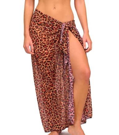 Kiniki Tan Through Sonnendurchlässiger Strandsarong Damen Bademode Accessoire - Cheetah