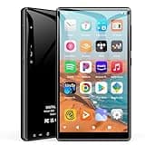 SWOFY 164GB MP3 Player mit Bluetooth und WLAN, HI-FI 4.7-Zoll Touchscreen, Android 13.0 MP3 MP4-Player mit Spotify, Amazon Music, FM Radio, E-Book, Musikplayer für Kinder(Schwarz)