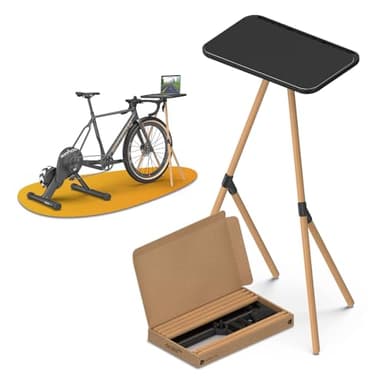biik | Ästhetischer Indoor Cycling Tisch | Rollentrainer Tisch für Laptop, Tablet, Handy | Stabiler Fahrrad Schreibtisch | Beständiger Indoor Cycling Desk | Anti-Rutsch Fahrradtisch Platte