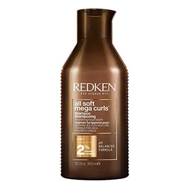 Redken Haarshampoo für trockenes, lockiges oder krauses Haar für Feuchtigkeit und Geschmeidigkeit, Mit Aloe-Vera, All Soft Mega Curls Shampoo, 300 ml