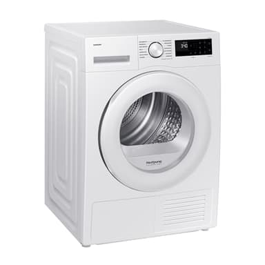 Samsung DV90DG52A0TEEG Wärmepumpentrockner DV5000D, 9 kg, EEK: C, Wäschetrockner mit LED-Display, Optimal Dry, SmartThings-App, Hygiene-Programm, Air Refresh, Weiß