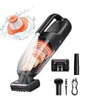 Baseus AP02 Handstaubsauger Kabellos, Autostaubsauger Tierhaare 160W Staubsauger mit LED-Beleuchtung, 10000mAh Akku Staubsauger für Teppich Sofa Treppe Startseite Auto Zubehör