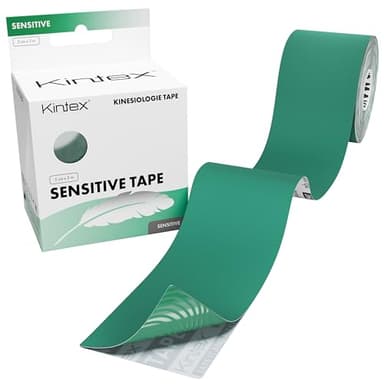 Kintex Kinesiologie Tape Sensitive, 5 cm x 5 m, hautfreundliches & wasserfestes Kinesiologie Tape, Physio Tape für sensible Haut, Medizinisches Tape (Mintgrün)