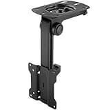 deleyCON Universal TV & Monitor Deckenhalterung 13"-27" Zoll (33cm - 68cm) - Bis 20Kg & VESA 100x100mm - 90° Schwenkbar - TV Decken Halterung