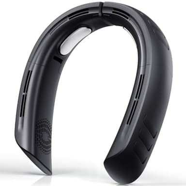 Kukiwhy Verbesserter Hals Ventilator, 4 Turbo 6000 mAh Faltbare Tragbarer Nackenventilator, 360° Verstellbarer Handventilator klein, USB Ventilatoren geschenke für frauen mama männer papa geburtstag