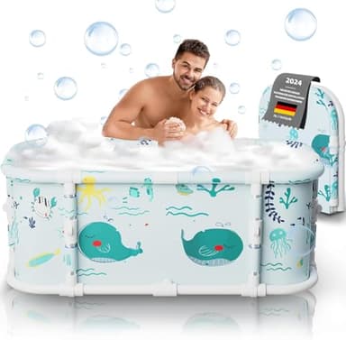 Wunder-Ozean L2: Faltbare Metall-Badewanne, 120cm, 7-lagig, Hot SPA