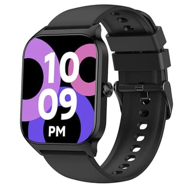 Popglory Smartwatch Kinder Damen Herren, 100+ Sportmodi & 24/7 Gesundheit Fitnessuhr, Bluetooth Anrufe, Blutdruck Herzfrequenz Stress Schlaf, mit/ohne App, Wecker, Rechner, Schrittzähler Android iOS