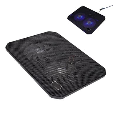 17-Zoll-Laptop-Kühlpad, Zwei Lüfter, Ergonomischer Leiser Gaming-Laptop-Kühler, Tragbarer USB-Port-Laptop-Ständer, Schnelle Wärmeableitung, für Laptops Unter 17 Zoll